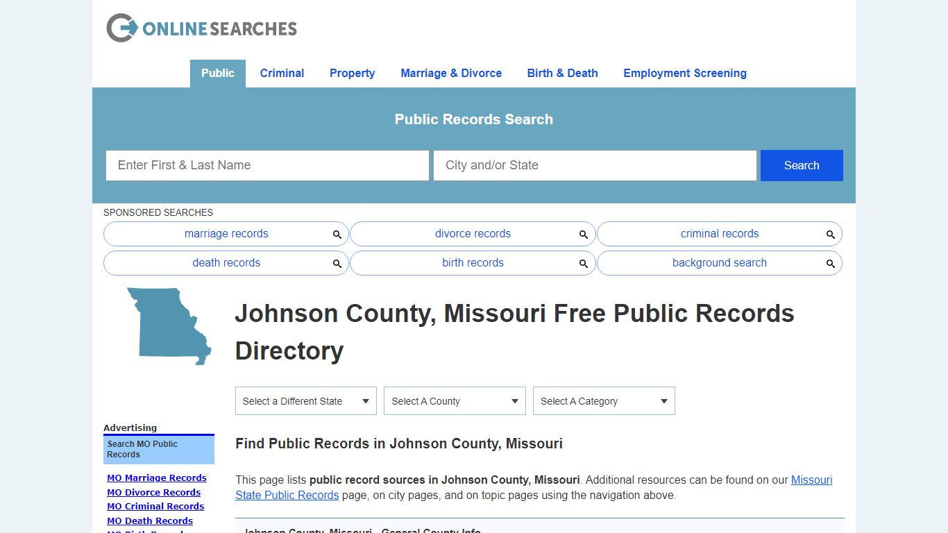 Johnson County, Missouri Public Records Directory